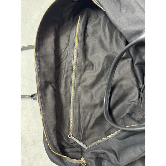 CUYANA Classic Weekender Black Canvas Black Leather Handle Strap Duffle Bag EUC - Picture 15 of 16